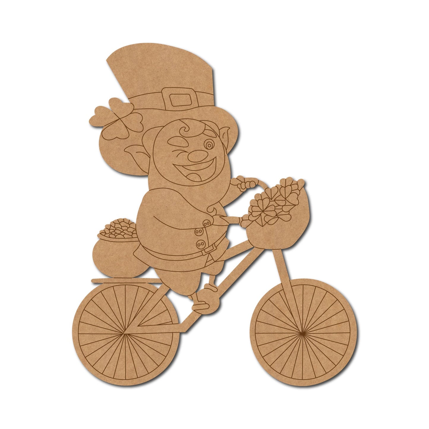 Saint Patrick On Bicycle Pre Marked Shape 1