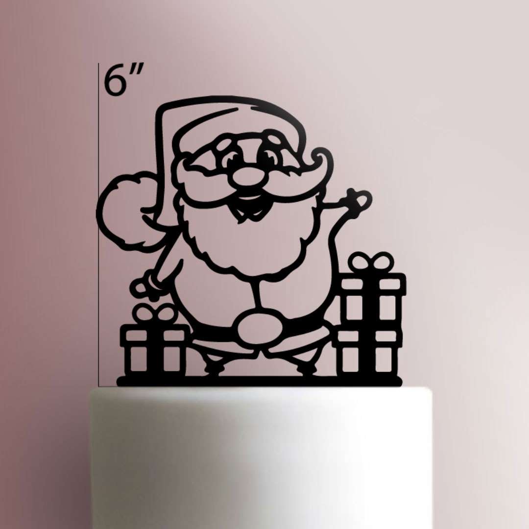 Christmas ? Santa - Acrylic Cake Topper
