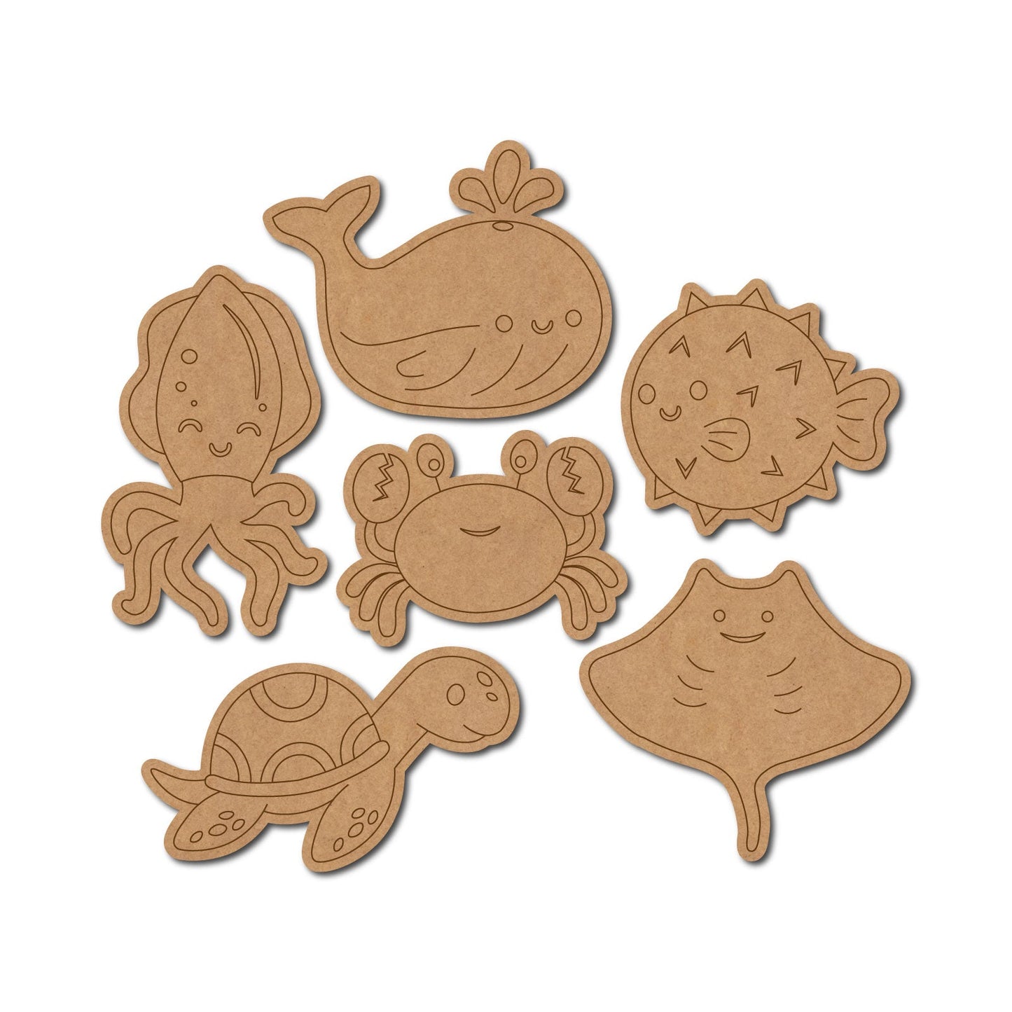 Sea Creatures Set Pre Marked Design 1