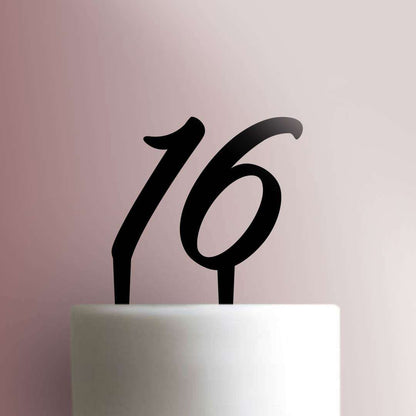Sixteen - Acrylic Cake Topper