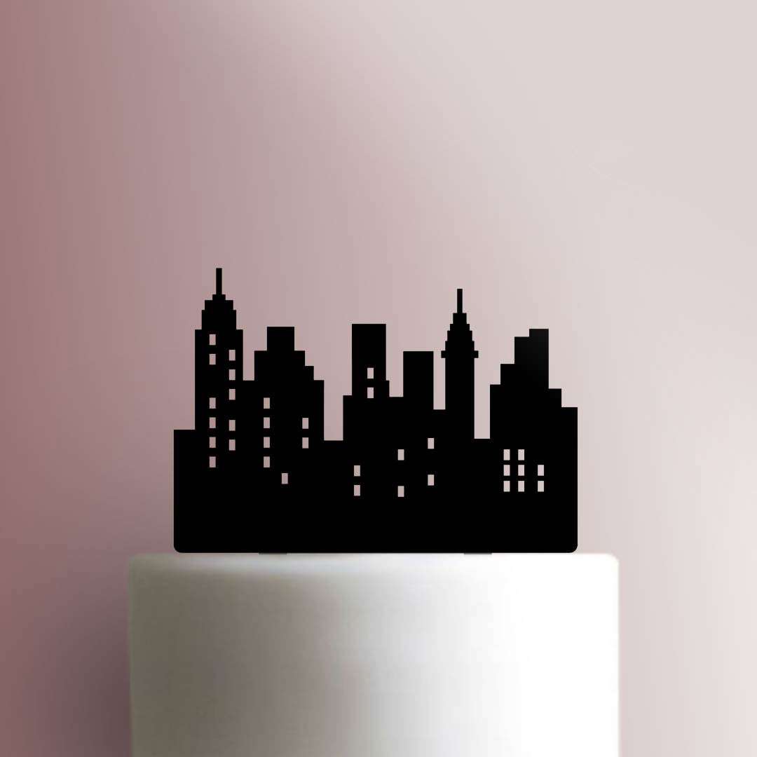 Skyline- Acrylic Cake Topper