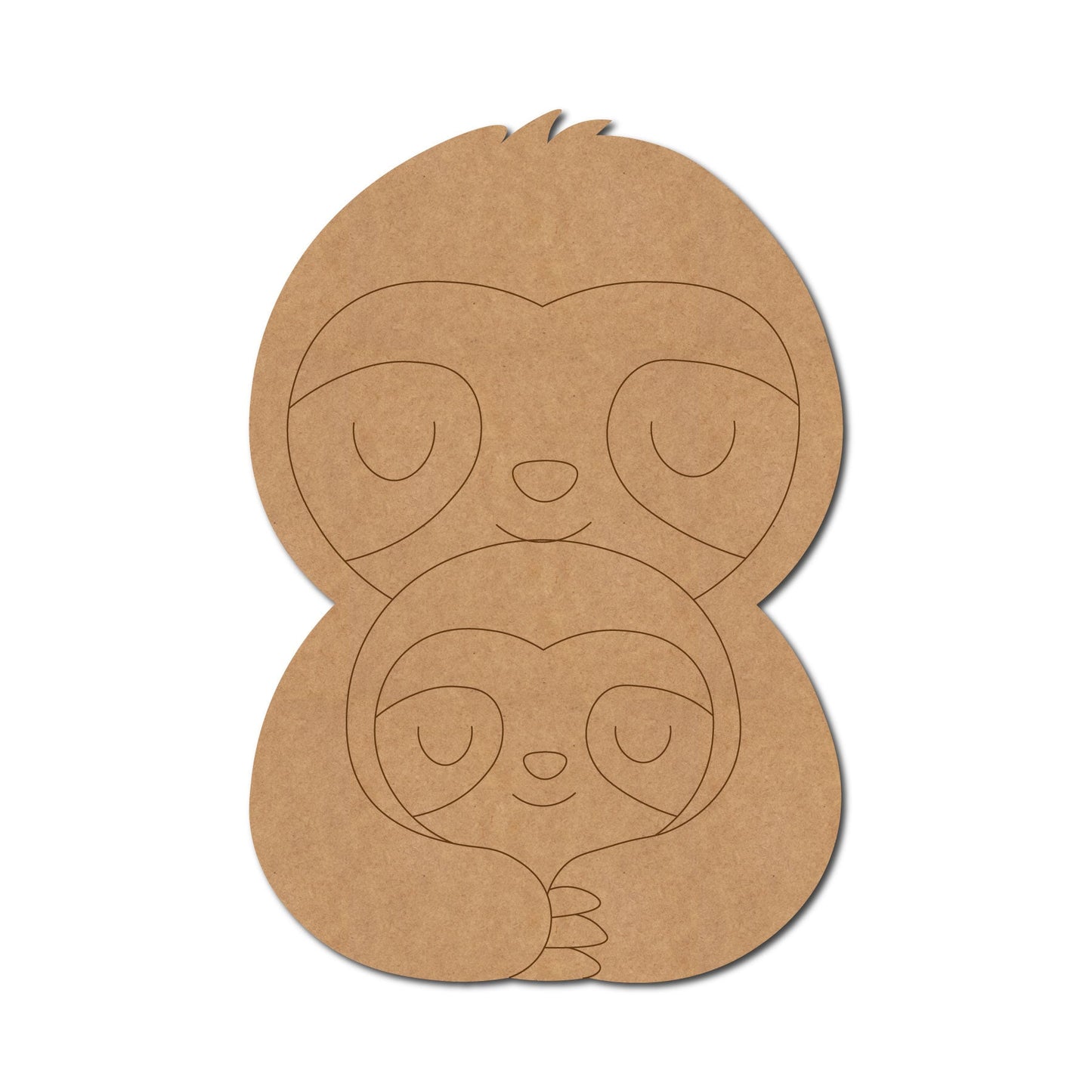 Sloth With Baby Sloth Pre Marked Design 1