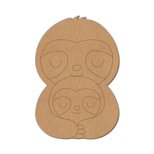 Sloth With Baby Sloth Pre Marked Design 1