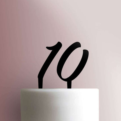 Ten - Acrylic Cake Topper