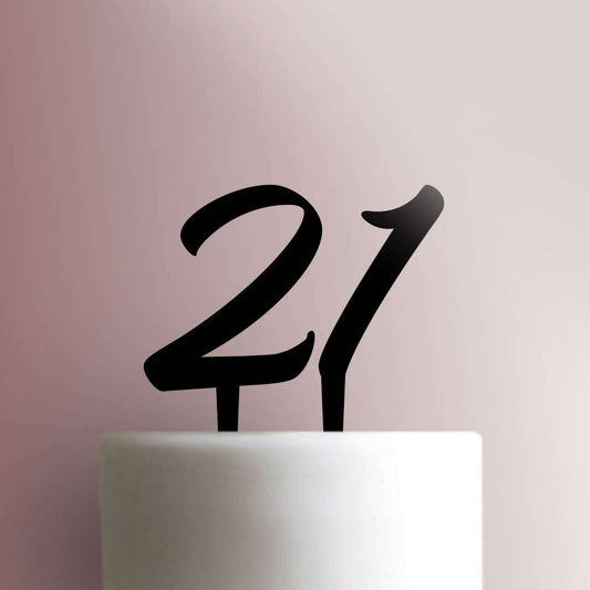 Twenty One - Acrylic Cake Topper