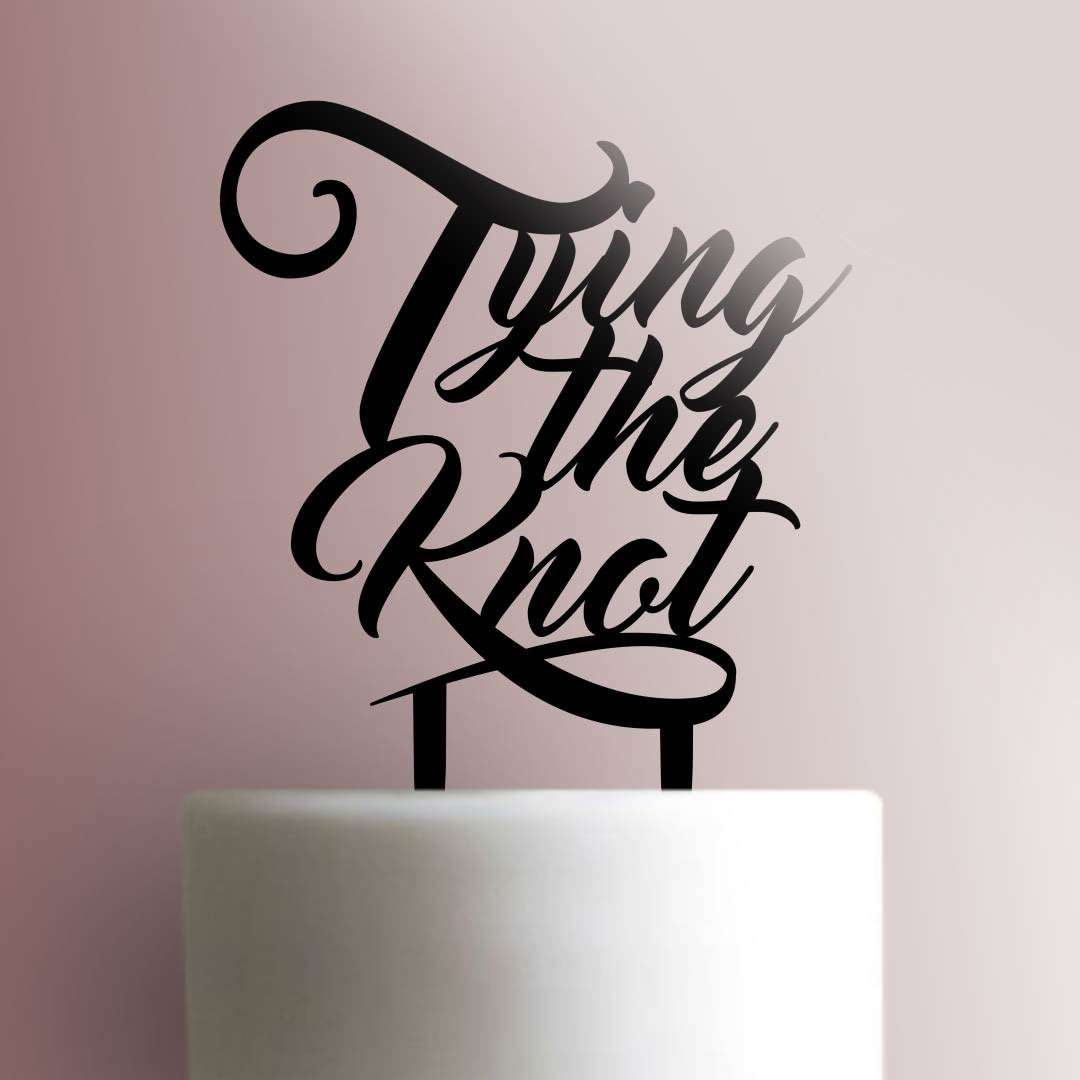 Tying The Knot - Acrylic Cake Topper