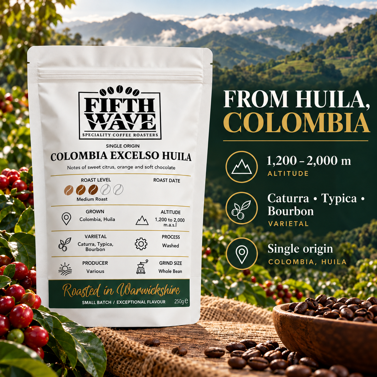 Colombia Excelso Huila - Medium Roast
