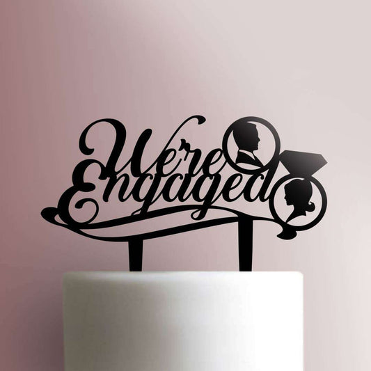 We?re Engaged - Acrylic Cake Topper