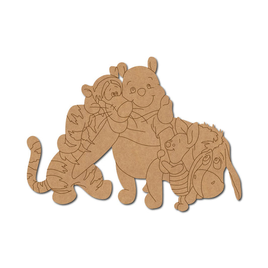 Winnie The Pooh Characters Pre Marked Design 1