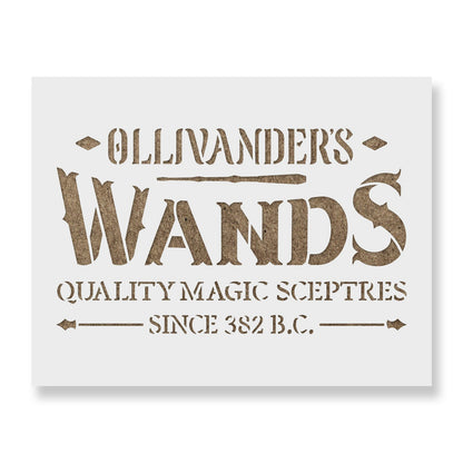 Mystic Magic Wands Stencil