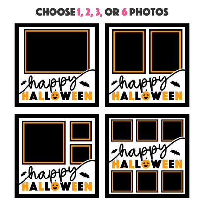Happy Halloween : - 9 x 9 Inch Frame - 1, 2, 3 or 6 photos / Multi Colour