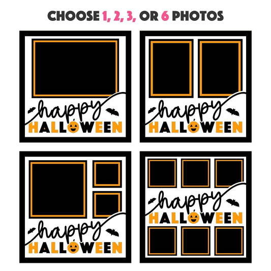 Happy Halloween : - 9 x 9 Inch Frame - 1, 2, 3 or 6 photos / Multi Colour