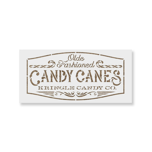 Candy Canes Stencil