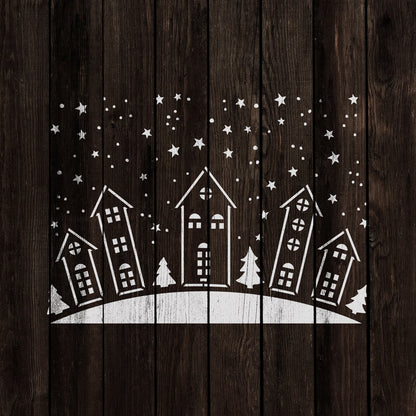 Christmas Village Stencil