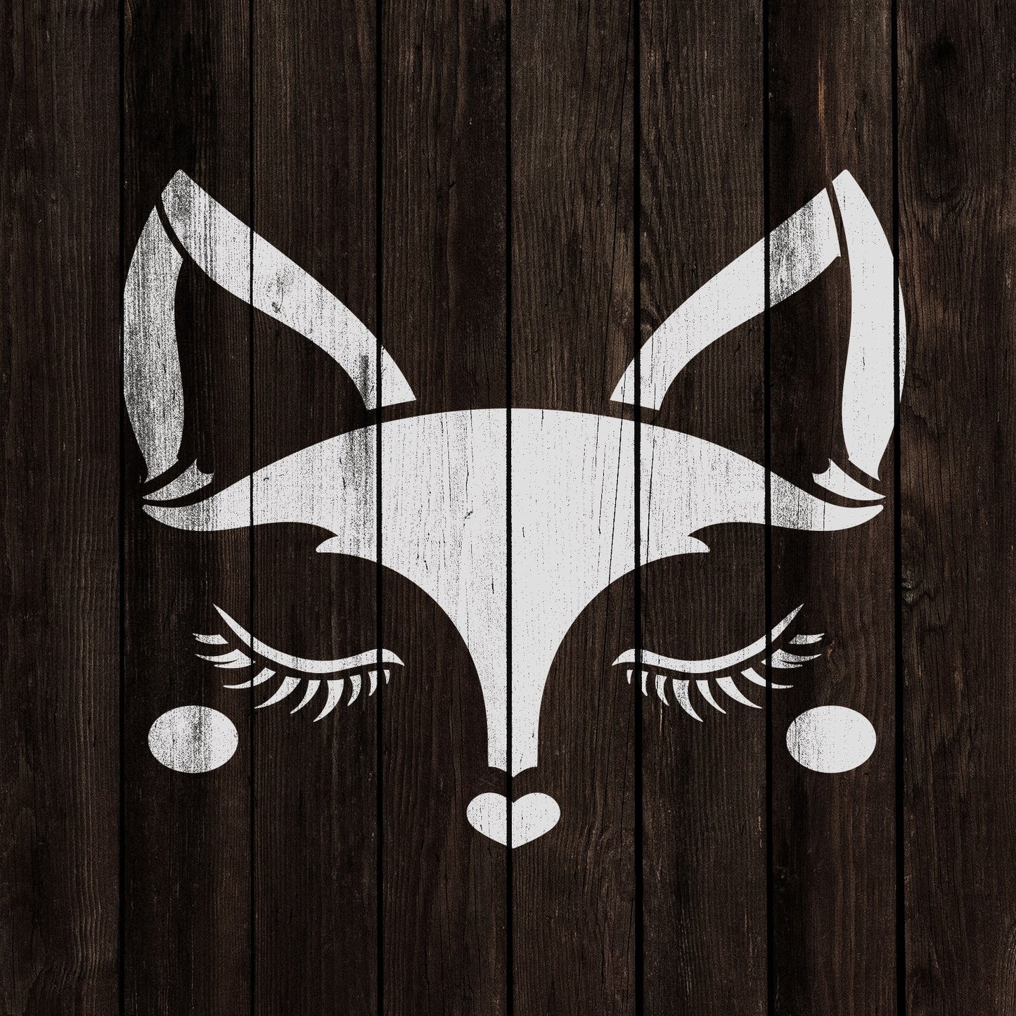 Fox Face Stencil