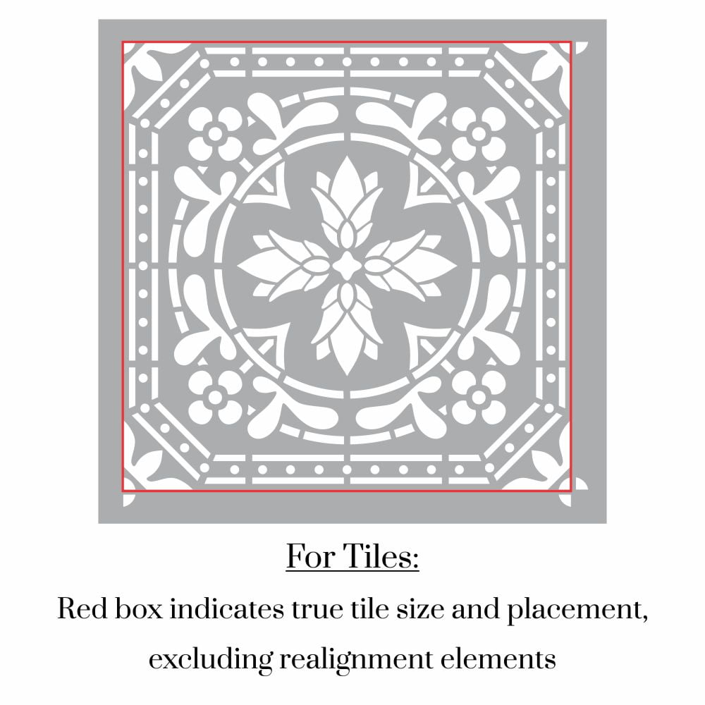Persian Tulip Tile Stencil